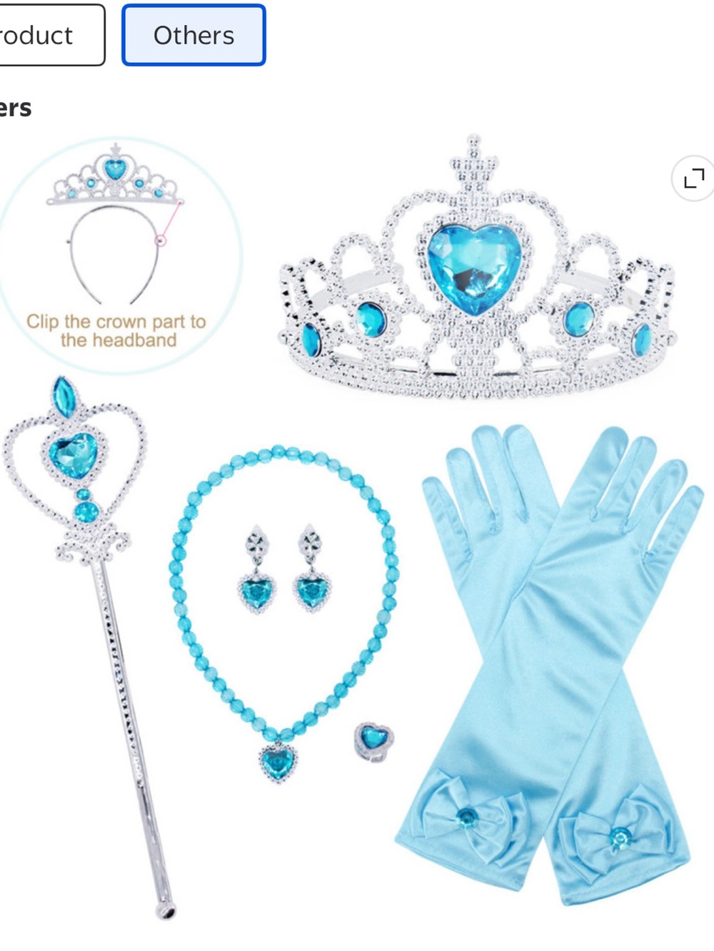 Princess Cinderella Dress Up Costume with Accessories Girls 7-8 - NEW IN BAG! - Picture 12 of 14